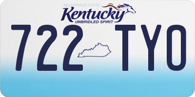 KY license plate 722TYO
