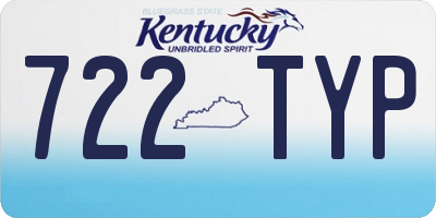 KY license plate 722TYP