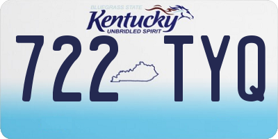 KY license plate 722TYQ