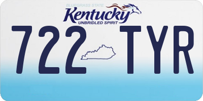 KY license plate 722TYR