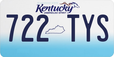 KY license plate 722TYS