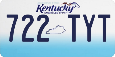 KY license plate 722TYT