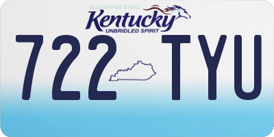 KY license plate 722TYU