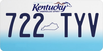 KY license plate 722TYV
