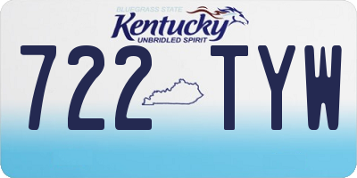 KY license plate 722TYW