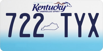 KY license plate 722TYX