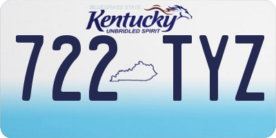 KY license plate 722TYZ