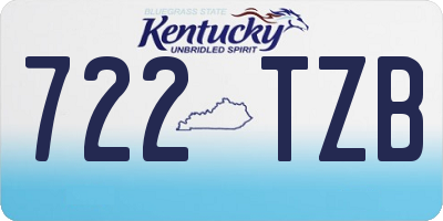 KY license plate 722TZB