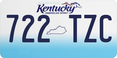 KY license plate 722TZC