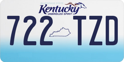 KY license plate 722TZD