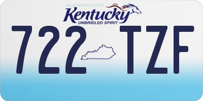 KY license plate 722TZF
