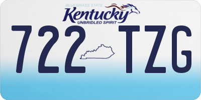 KY license plate 722TZG