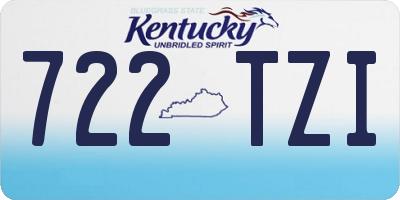 KY license plate 722TZI