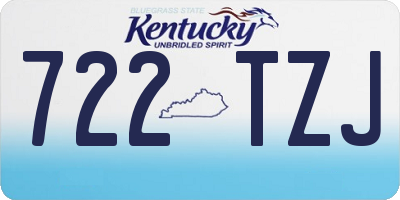 KY license plate 722TZJ