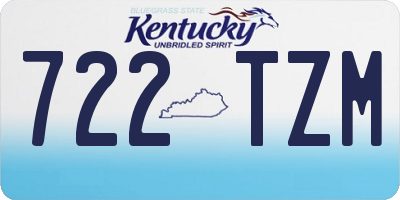 KY license plate 722TZM