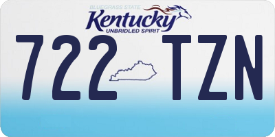 KY license plate 722TZN