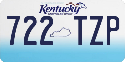KY license plate 722TZP