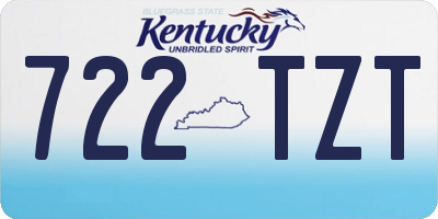 KY license plate 722TZT