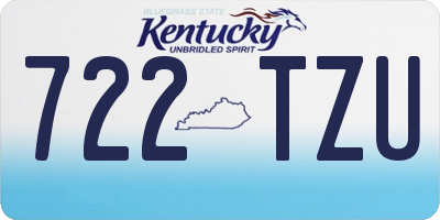 KY license plate 722TZU