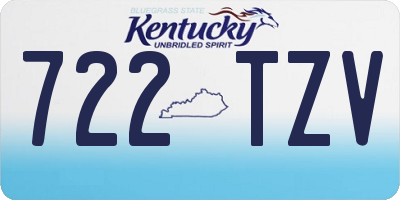 KY license plate 722TZV
