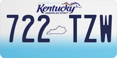 KY license plate 722TZW