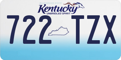 KY license plate 722TZX