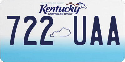 KY license plate 722UAA