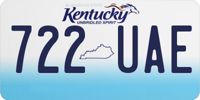 KY license plate 722UAE