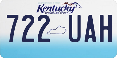KY license plate 722UAH