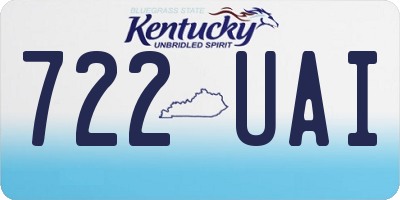 KY license plate 722UAI