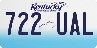 KY license plate 722UAL