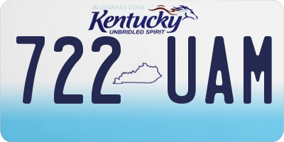 KY license plate 722UAM