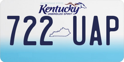 KY license plate 722UAP