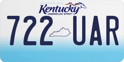KY license plate 722UAR