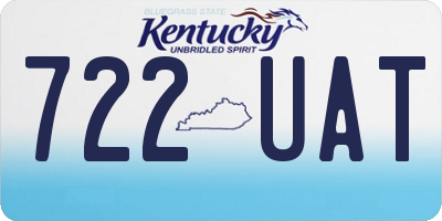 KY license plate 722UAT