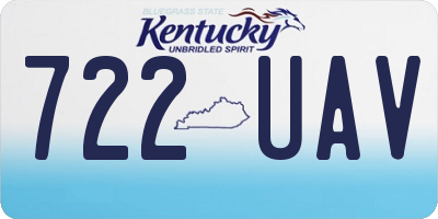 KY license plate 722UAV
