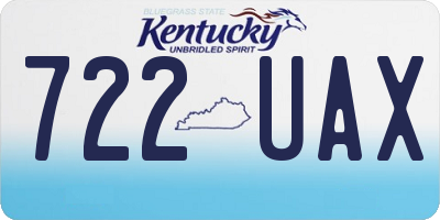 KY license plate 722UAX