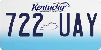 KY license plate 722UAY