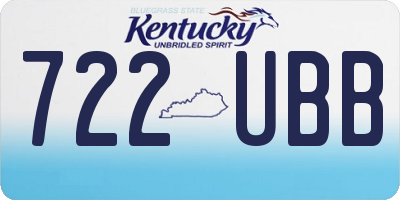KY license plate 722UBB