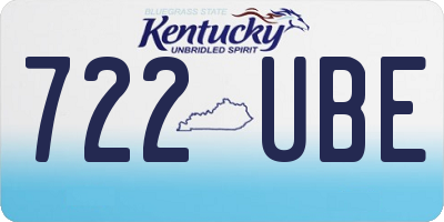 KY license plate 722UBE