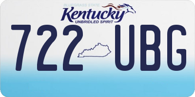 KY license plate 722UBG
