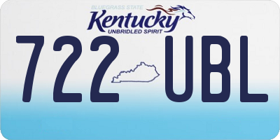 KY license plate 722UBL