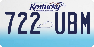KY license plate 722UBM