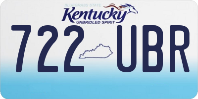 KY license plate 722UBR