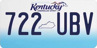 KY license plate 722UBV