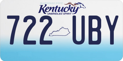KY license plate 722UBY