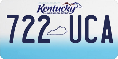 KY license plate 722UCA
