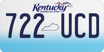 KY license plate 722UCD
