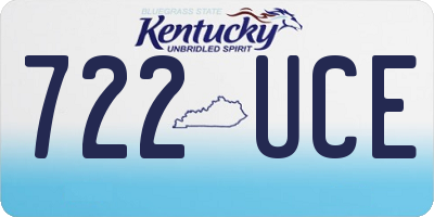KY license plate 722UCE