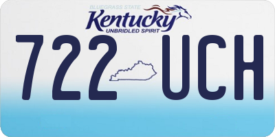 KY license plate 722UCH